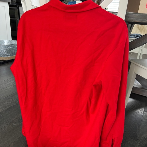 Vintage PENDLETON Red Wool 1/2 Zip Lumberjack Shirt Large. - Picture 4 of 4